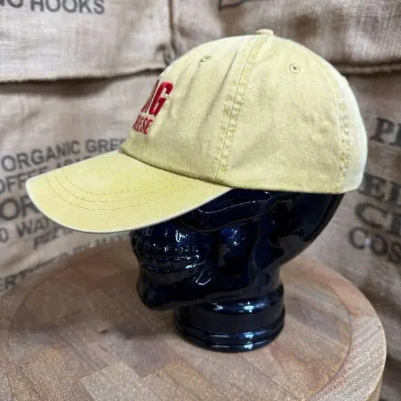 Adams Murrays Big Cheese Yellow Leather Strapback Hat Cap Adult - Picture 4 of 5